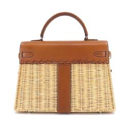 Hermes Kelly Picnic 35 Handbag Barenia Forbes Natural O Stamp