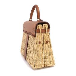 Hermes Kelly Picnic 35 Handbag Barenia Forbes Natural O Stamp