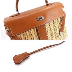 Hermes Kelly Picnic 35 Handbag Barenia Forbes Natural O Stamp