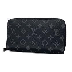 Louis Vuitton Long Wallet Monogram Eclipse Zippy Organizer NM M82081 Noir Men's