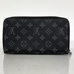 Louis Vuitton Long Wallet Monogram Eclipse Zippy Organizer NM M82081 Noir Men's