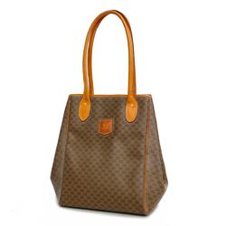 Celine tote bag macadam leather brown women's