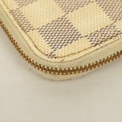 Louis Vuitton Wallet/Coin Case Damier Azur Pochette Cle Complisse N63085 White Women's