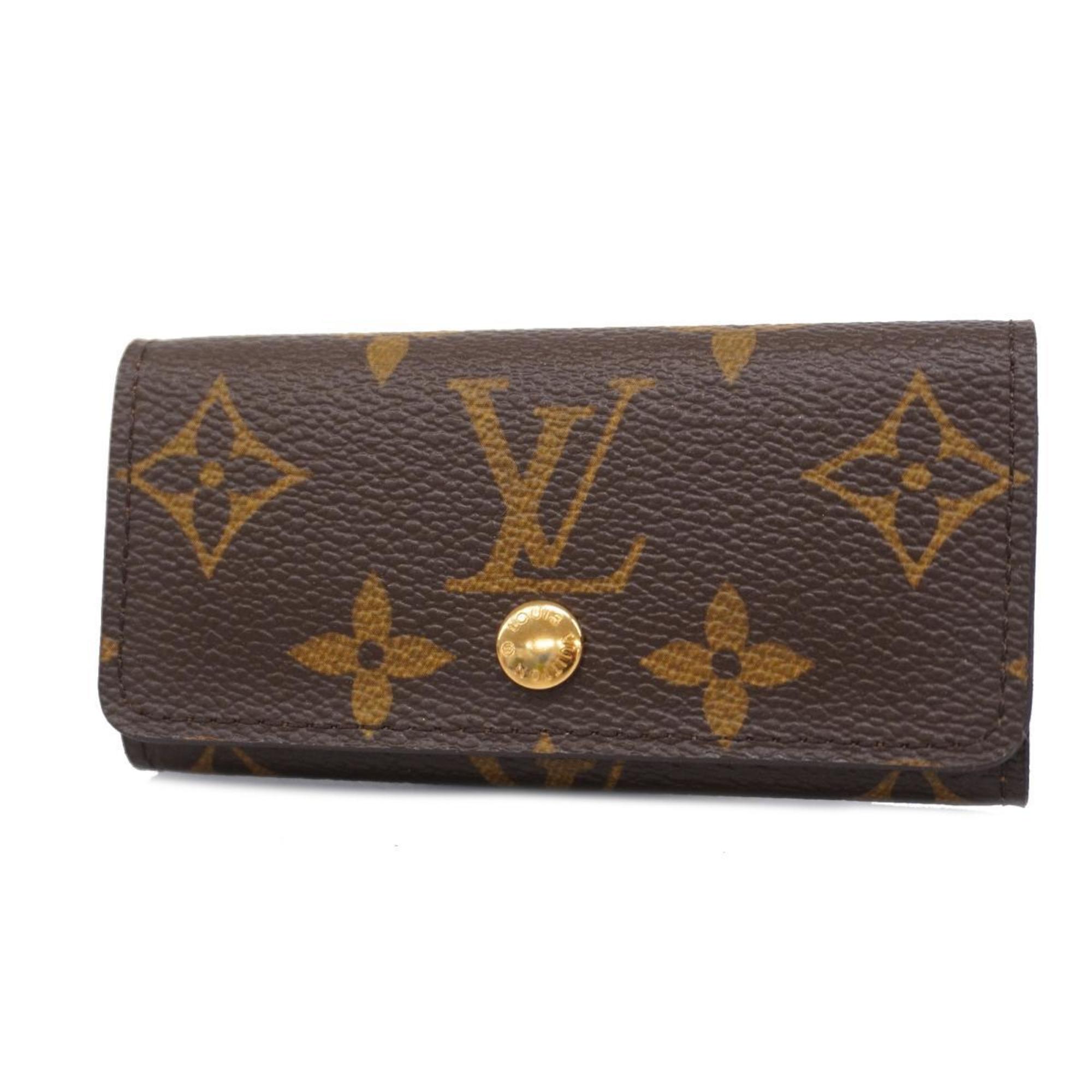 Louis Vuitton Key Case Monogram Multicle 4 M69517 Brown Men's Women's