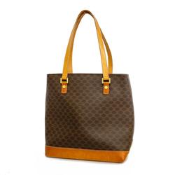 Celine tote bag macadam leather brown women's