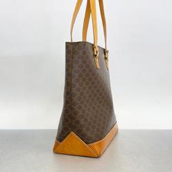 Celine tote bag macadam leather brown women's