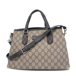 Gucci handbag GG Supreme 429019 leather brown ladies