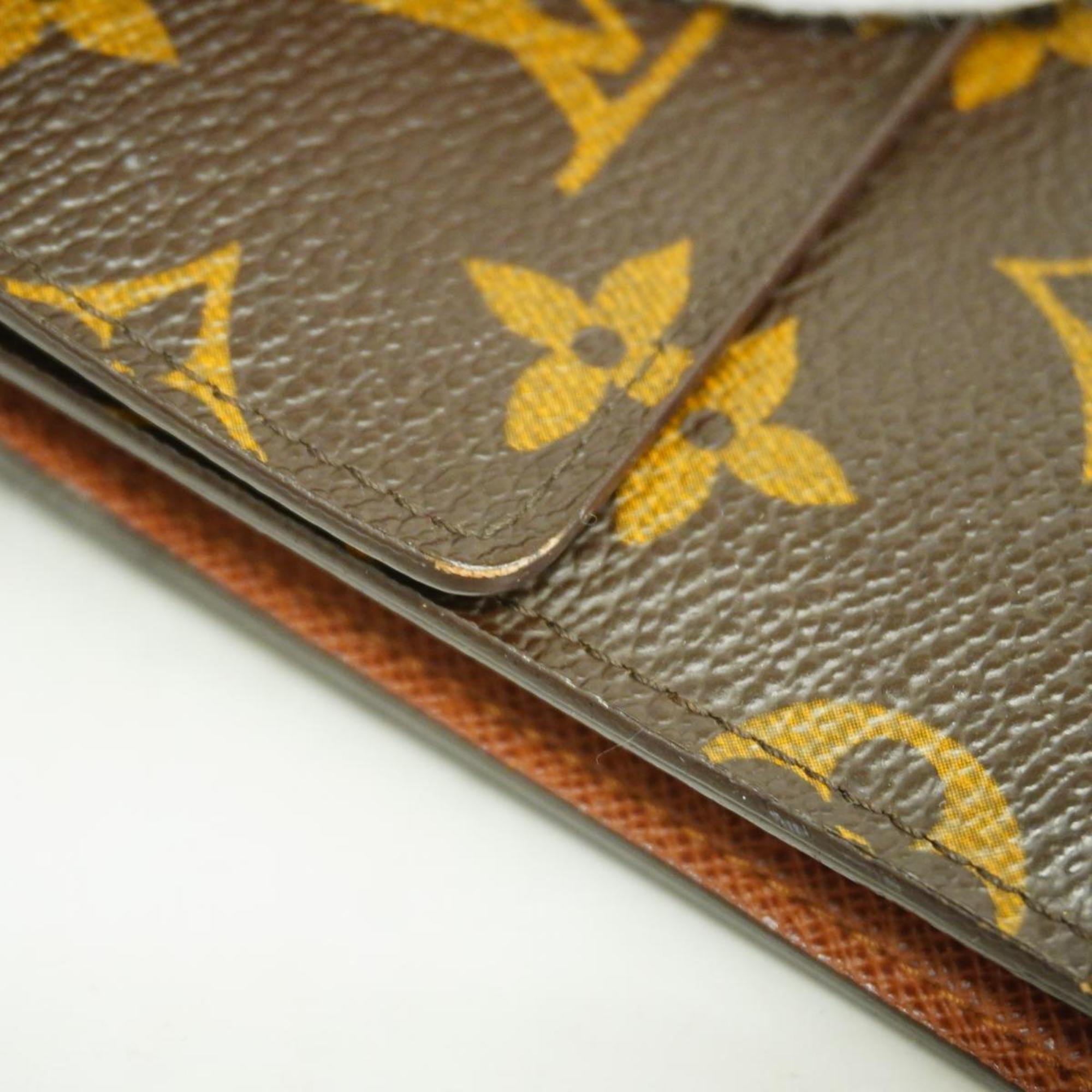 Louis Vuitton Tri-fold Wallet Monogram Porte Tresor Etui Papier M61202 Brown Men's Women's