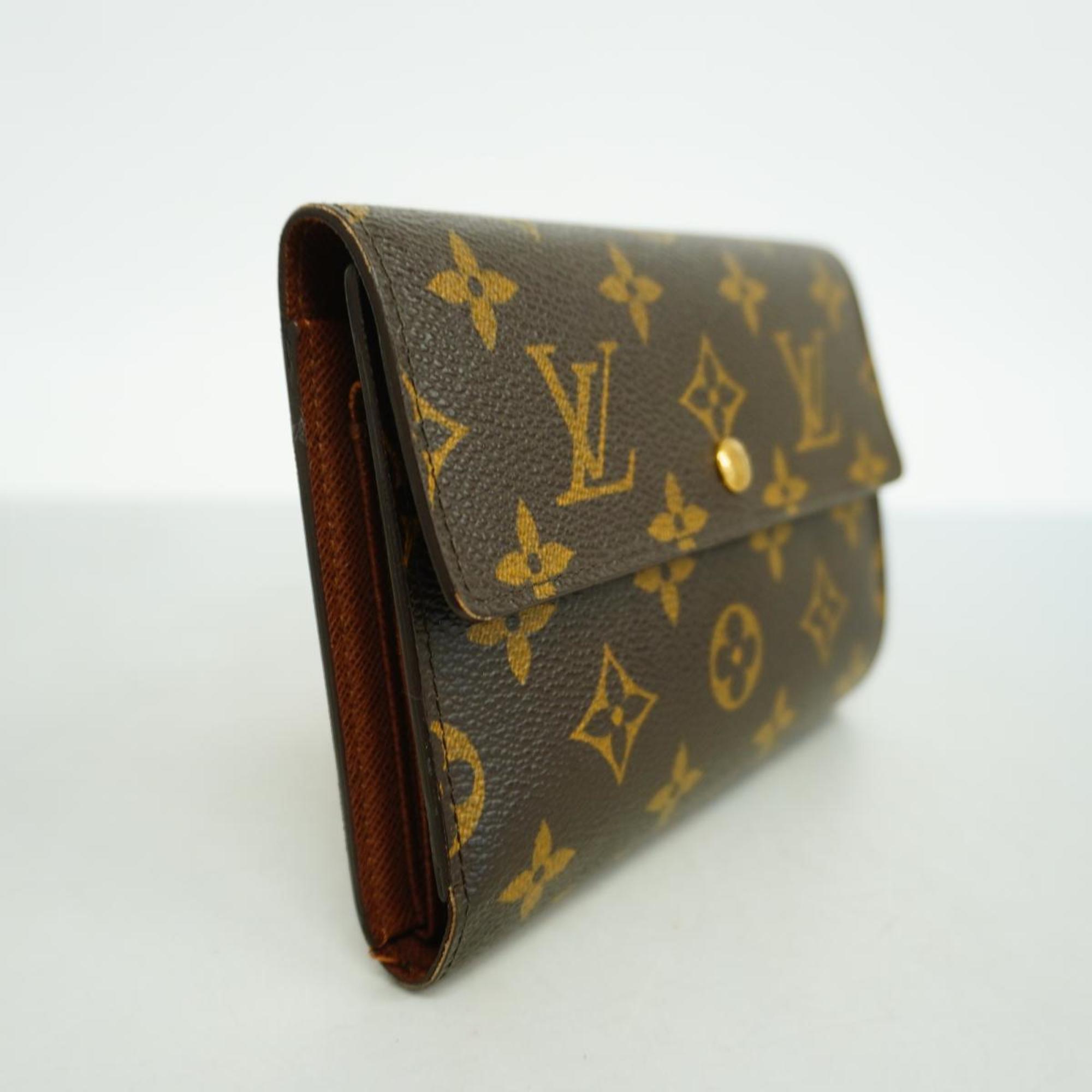 Louis Vuitton Tri-fold Wallet Monogram Porte Tresor Etui Papier M61202 Brown Men's Women's