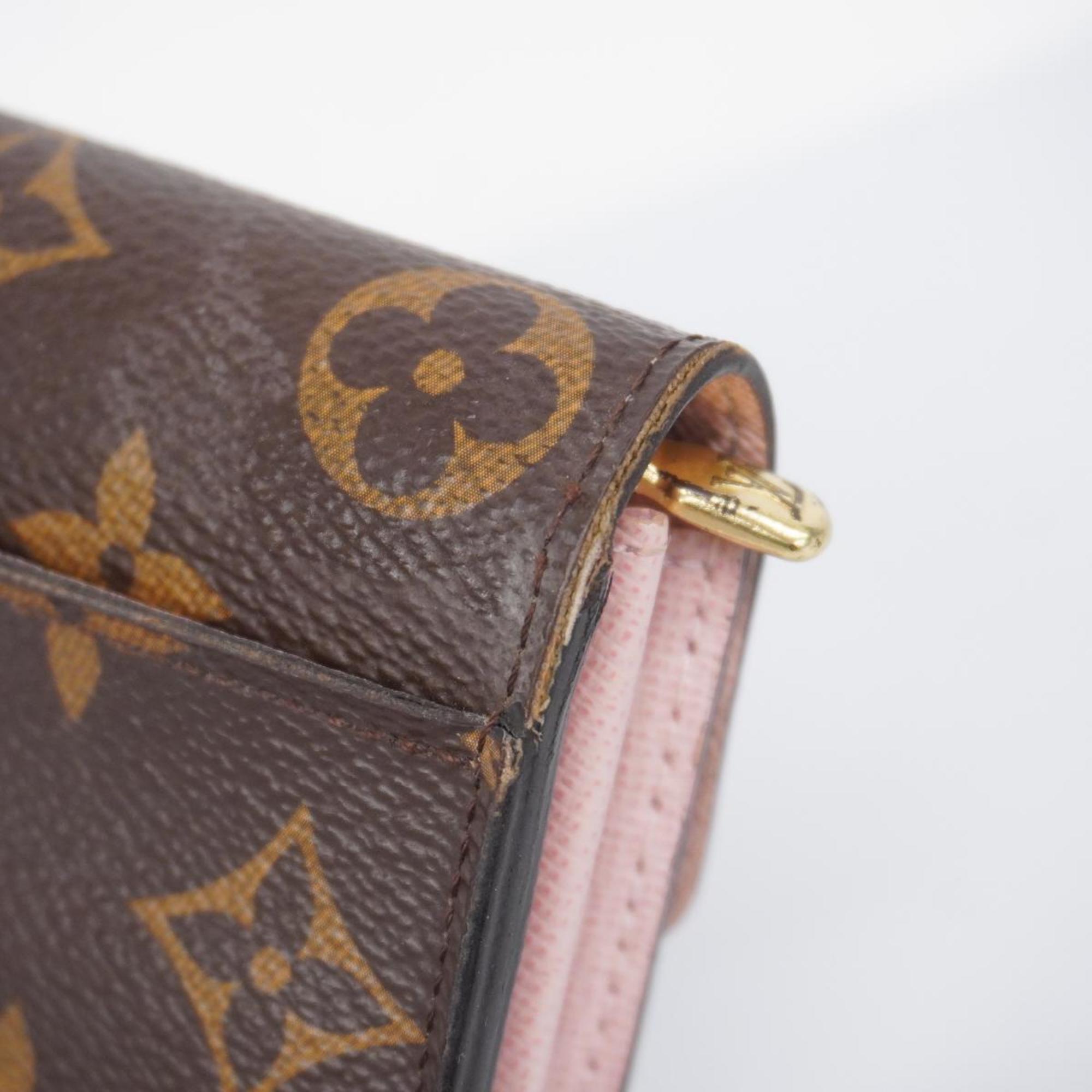 Louis Vuitton Long Wallet Monogram Portefeuille Sarah M62235 Rose Ballerine Ladies