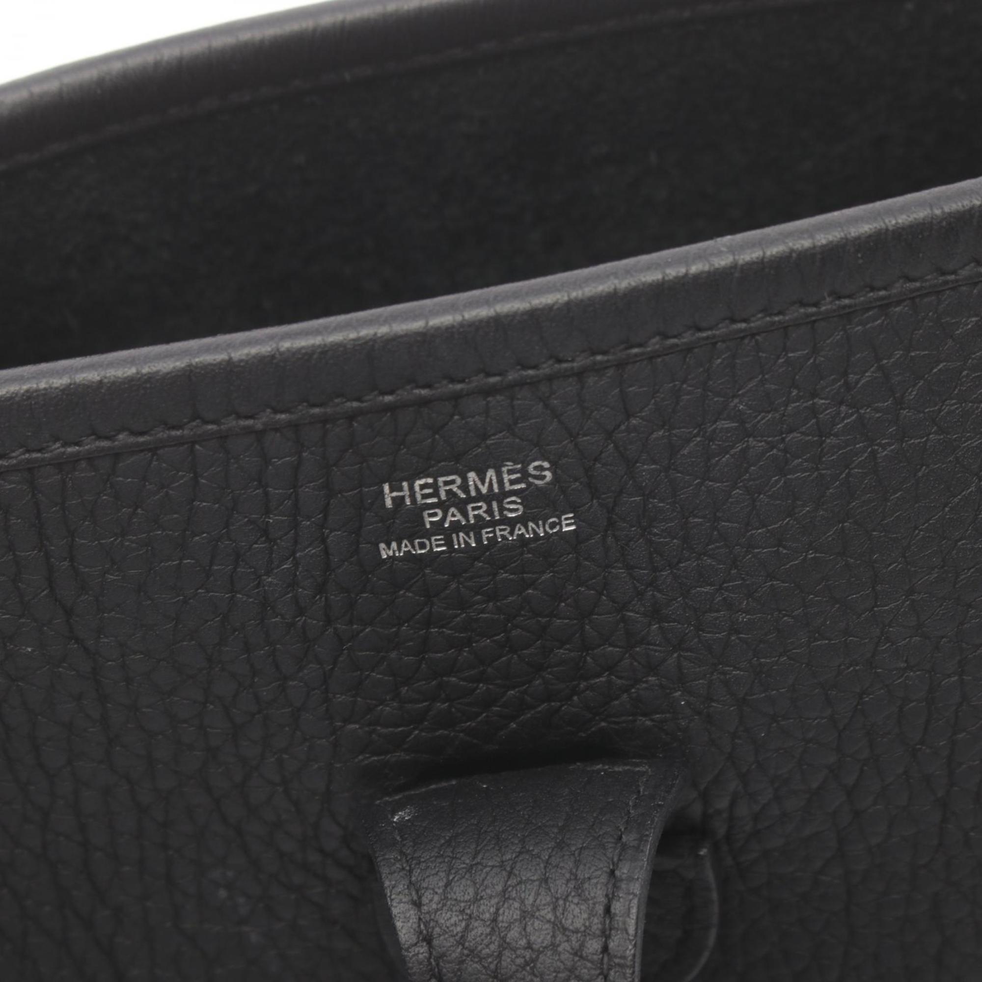 Hermes HERMES Evelyn 3 Trois PM Shoulder Bag Taurillon Clemence Women's Black □P Engraved