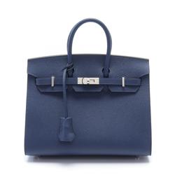 Hermes HERMES Birkin Serie 25 Handbag Bag Epsom Leather Women's Blue