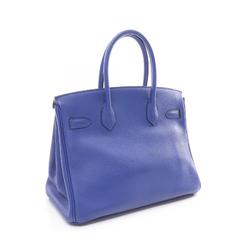 Hermes HERMES Birkin 30 Handbag Bag Taurillon Clemence Women's Blue