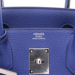 Hermes HERMES Birkin 30 Handbag Bag Taurillon Clemence Women's Blue