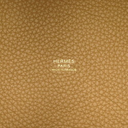 Hermes HERMES Picotin Lock MM Handbag Bag Calfskin (Cowhide) Taurillon Clemence Women's Brown