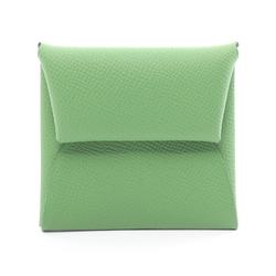 Hermes HERMES Bastia Verso Vert Yucca Wallet/Coin Case Wallet Epsom Leather Women's Green