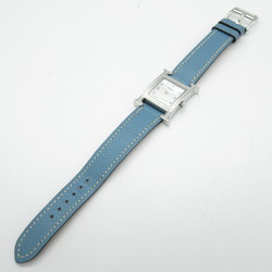 Hermes HERMES H Watch Diamond Bezel Wristwatch Stainless Steel Ladies White Shell HH1.235