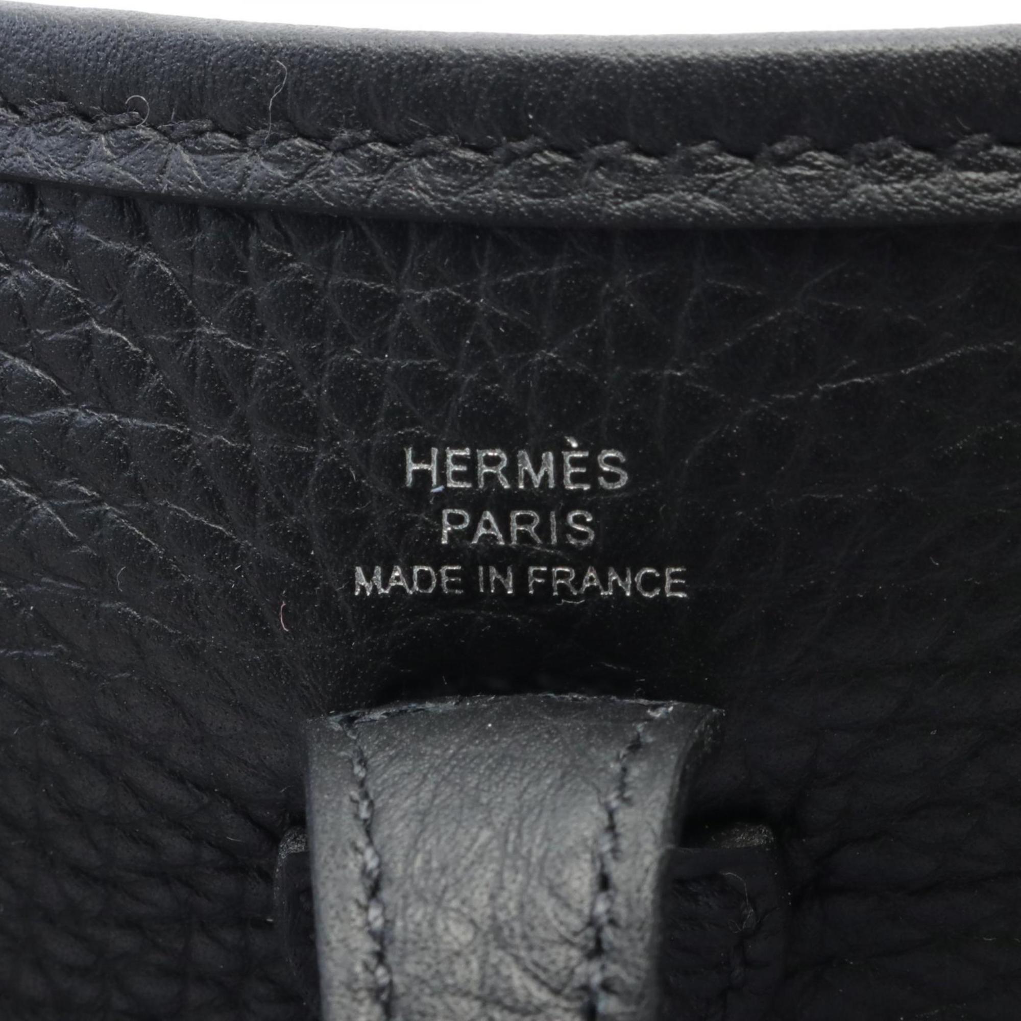 Hermes HERMES Evelyn TPM Shoulder Bag Taurillon Clemence Women's Black