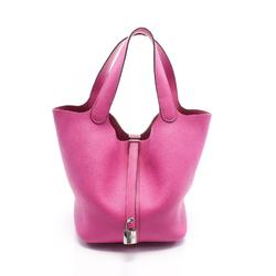 Hermes HERMES Picotin Lock MM Handbag Bag Taurillon Clemence Women's Pink