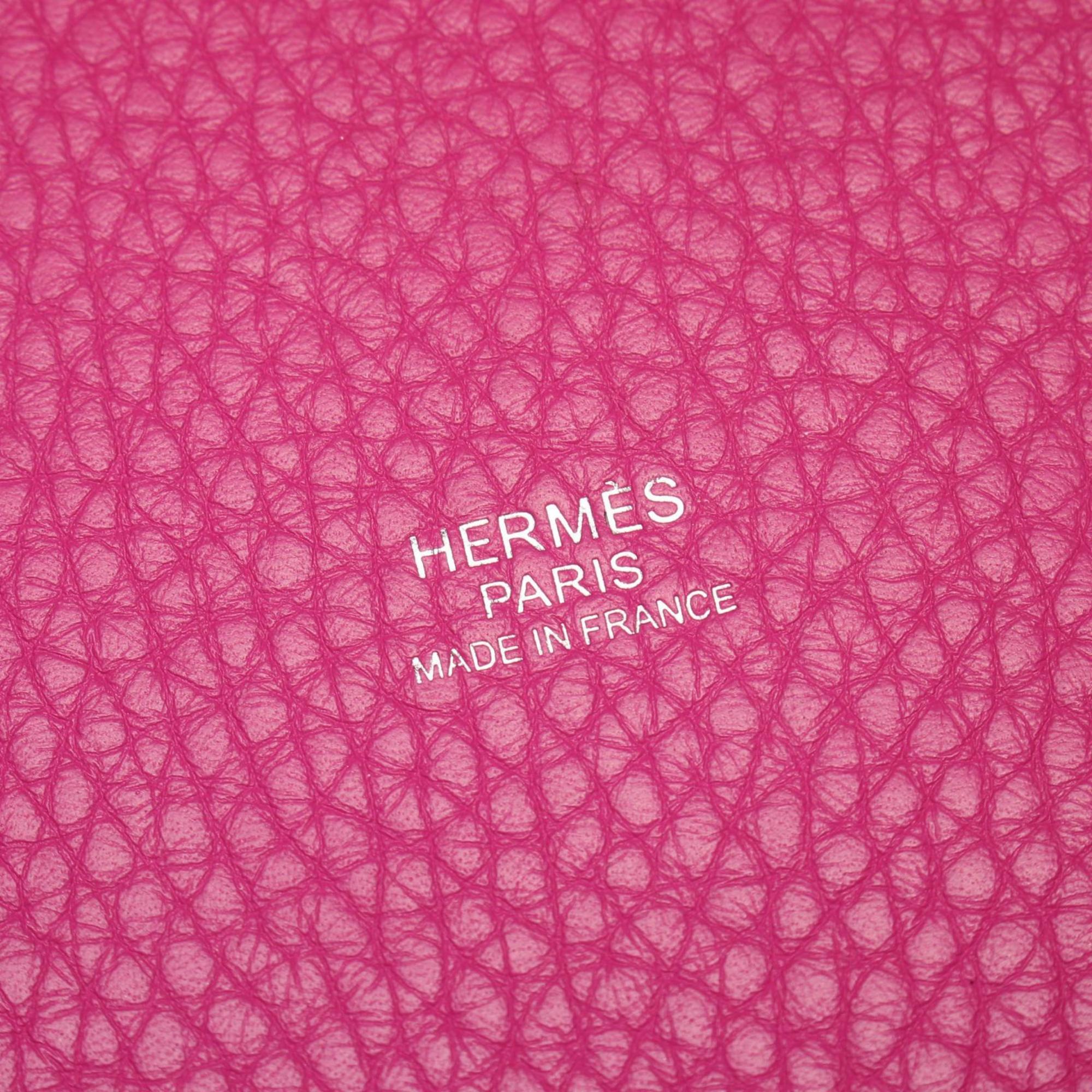 Hermes HERMES Picotin Lock MM Handbag Bag Taurillon Clemence Women's Pink