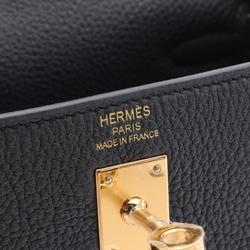 Hermes Kelly 25 Handbag Togo Women's Black