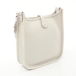 Hermes HERMES Evelyn TPM Amazon Gris Pale Shoulder Bag Taurillon Clemence Women's White