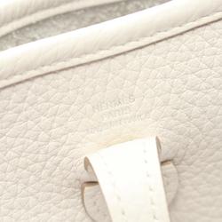 Hermes HERMES Evelyn TPM Amazon Gris Pale Shoulder Bag Taurillon Clemence Women's White