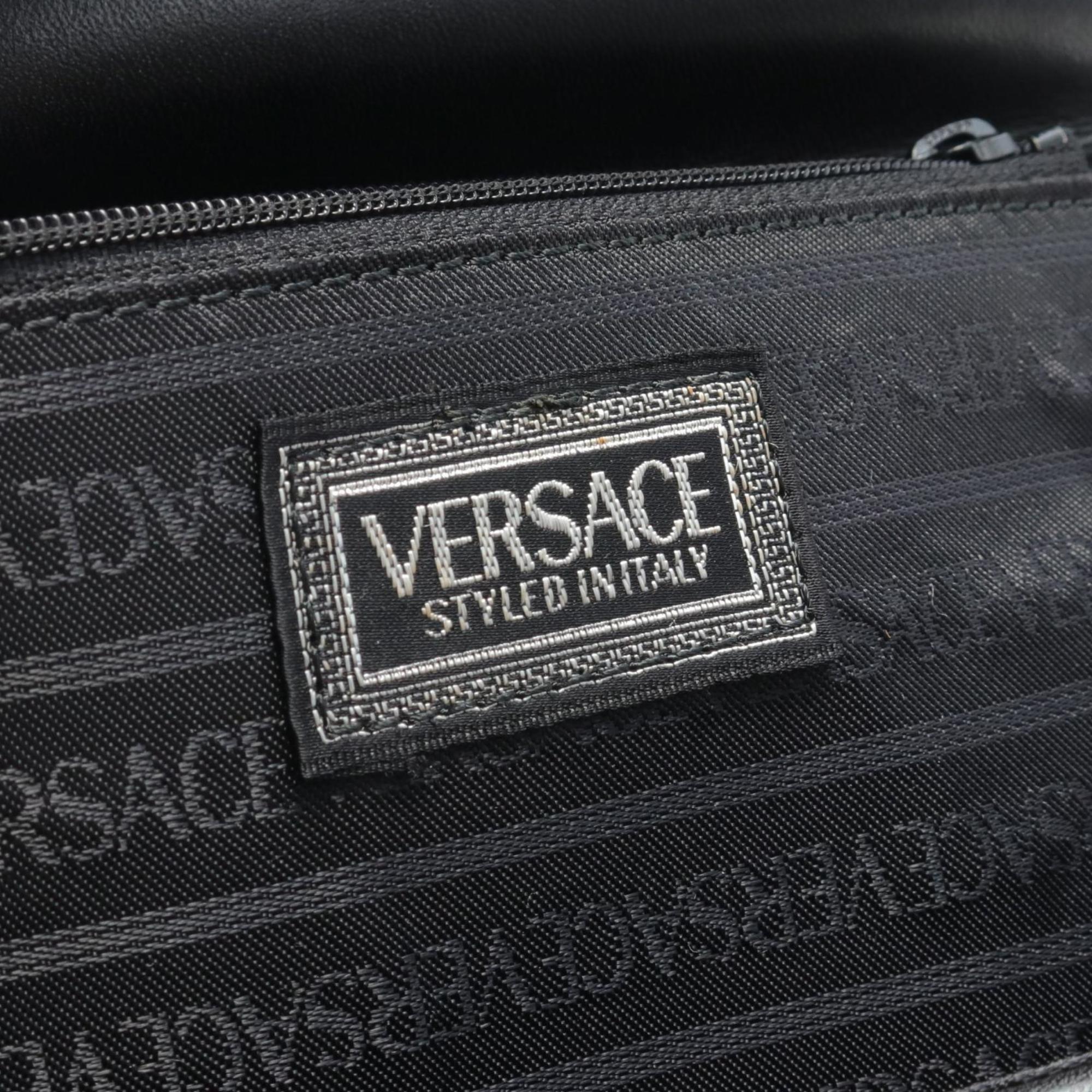 Versace VERSACE handbag bag patent leather women's black