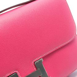 Hermes HERMES Constance Elan Rose Tyrien Shoulder Bag Epsom Leather Women's Pink