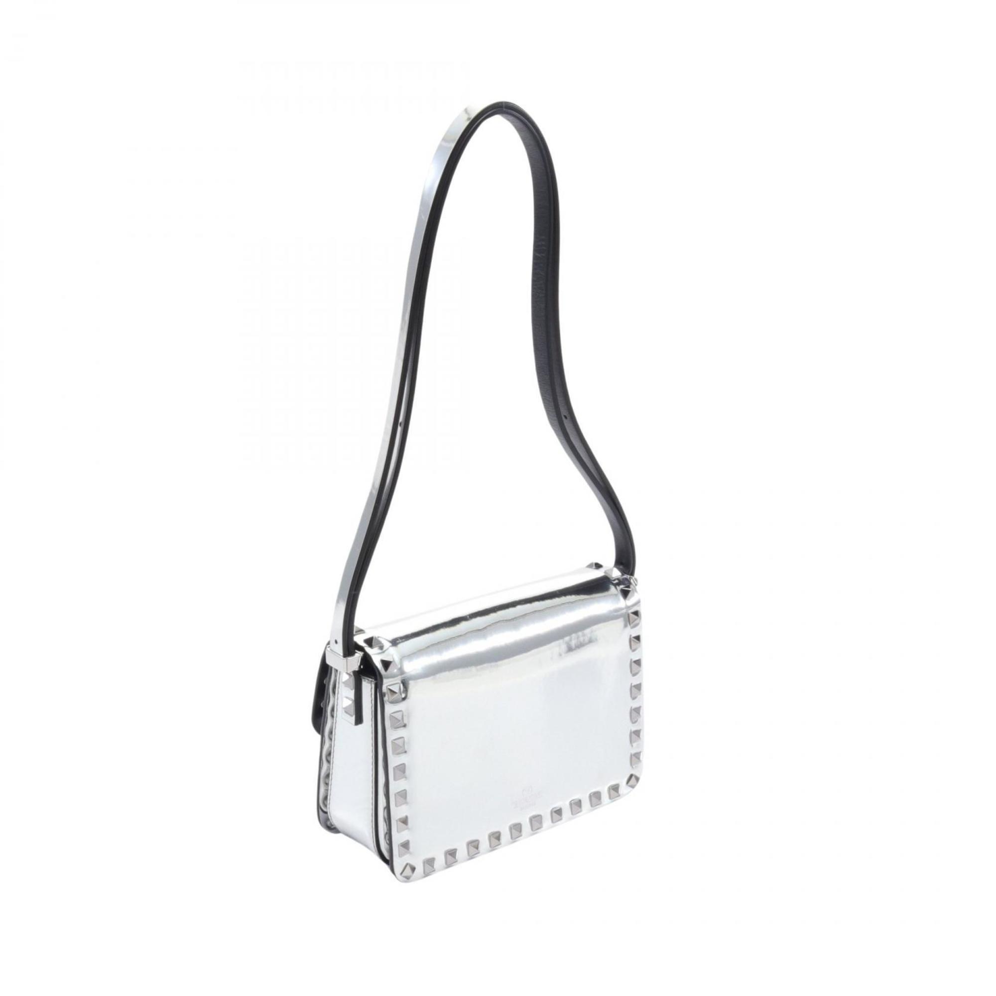 Valentino Shoulder Bag Leather Women's Silver 3W2B0M42QTE