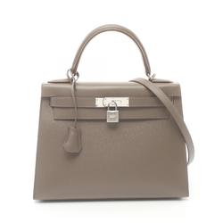 Hermes HERMES Kelly 28 Etain Handbag Bag Epsom Leather Women's Brown