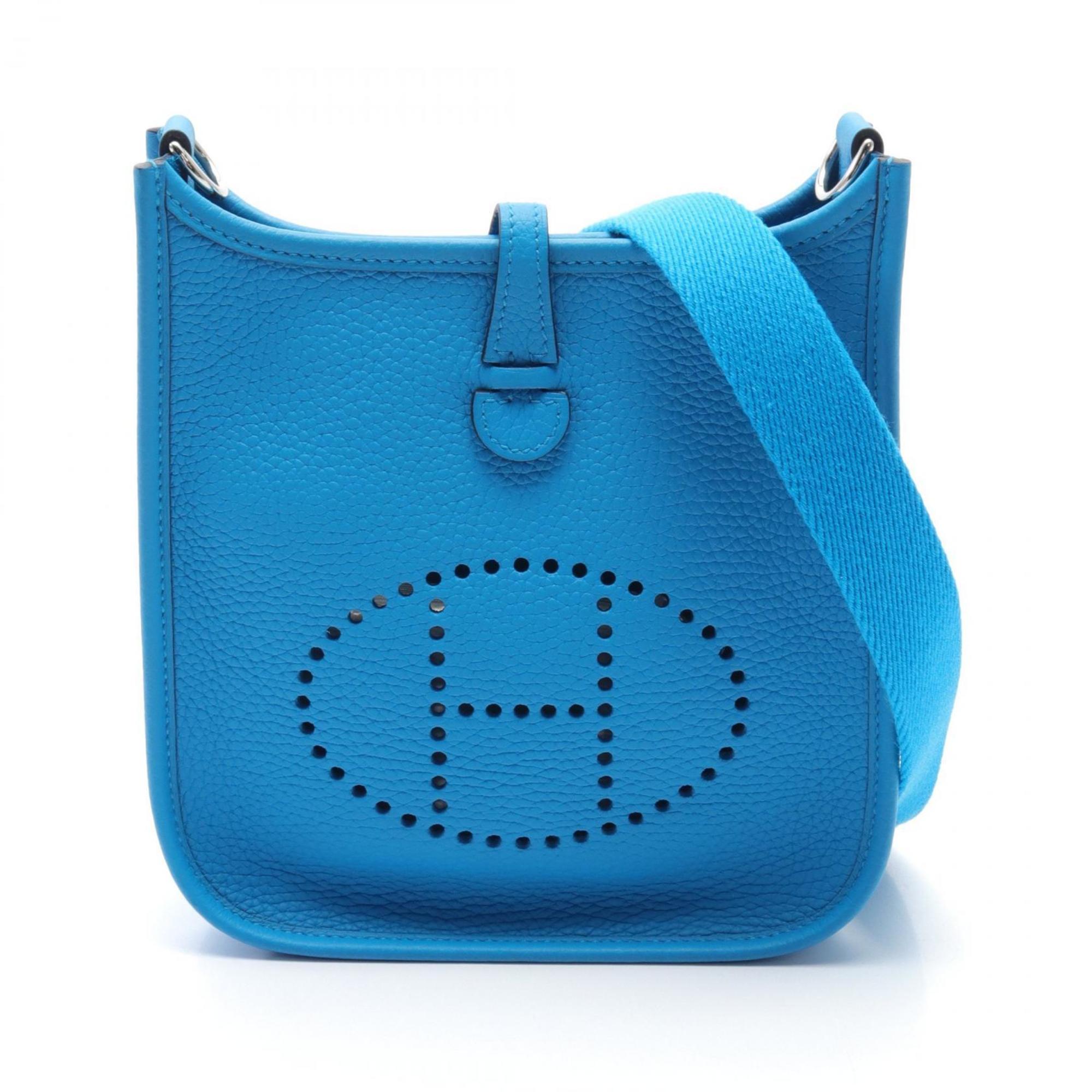 Hermes HERMES Evelyn TPM Shoulder Bag Taurillon Clemence Women's Blue