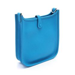 Hermes HERMES Evelyn TPM Shoulder Bag Taurillon Clemence Women's Blue