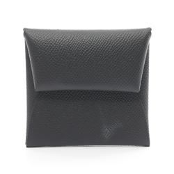 Hermes HERMES Bastia Wallet/Coin Case Wallet Epsom Leather Women's Black