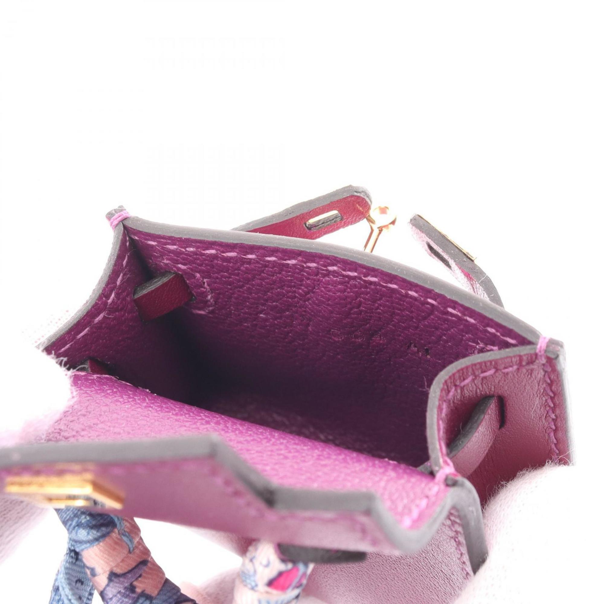 Hermes HERMES Kelly Twilly Charm Anemone Silk Votadelakt Women's Purple