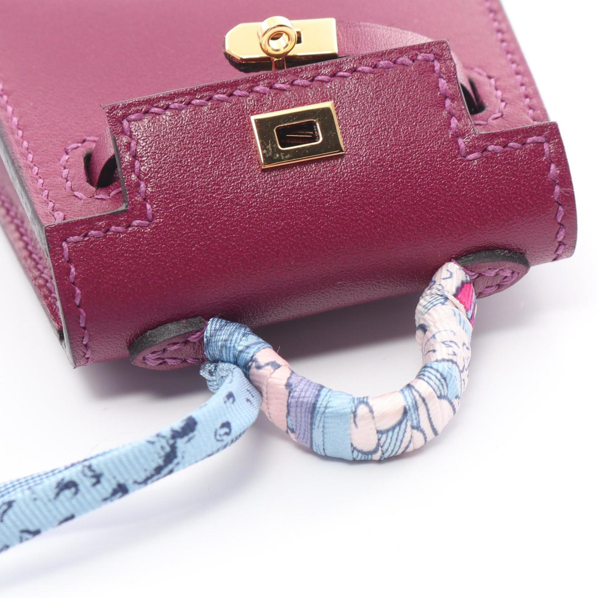 Hermes HERMES Kelly Twilly Charm Anemone Silk Votadelakt Women's Purple