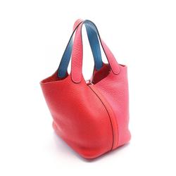 Hermes HERMES Picotin Lock Cazac Deux PM Handbag Bag Taurillon Clemence Women's Red Pink Blue