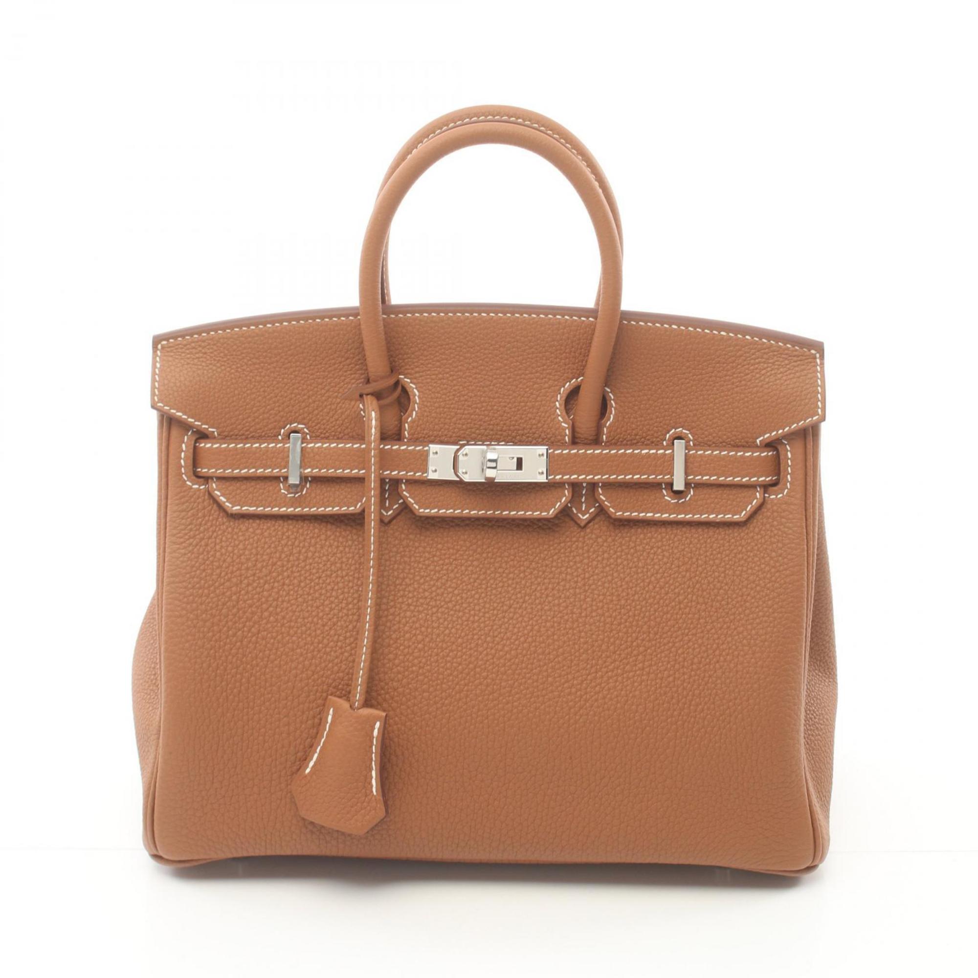 Hermes HERMES Birkin 25 Gold Handbag Bag Togo Women's Brown 041344CK