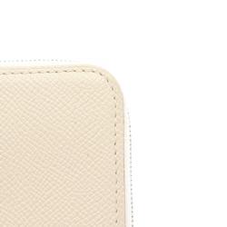 Hermes HERMES Azap Compact Silk In Round Wallet Epsom Leather Women's White