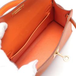 Hermes HERMES Kelly 2 De Handbag Bag Epsom Leather Women's Orange 071302CC