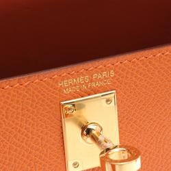 Hermes HERMES Kelly 2 De Handbag Bag Epsom Leather Women's Orange 071302CC