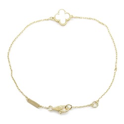 Van Cleef & Arpels Sweet Alhambra Bracelet, 18K Yellow Gold, Mother of Pearl, Women's, White