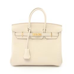 Hermes HERMES Birkin 25 Cre Handbag Bag Togo Women's White 041344CC