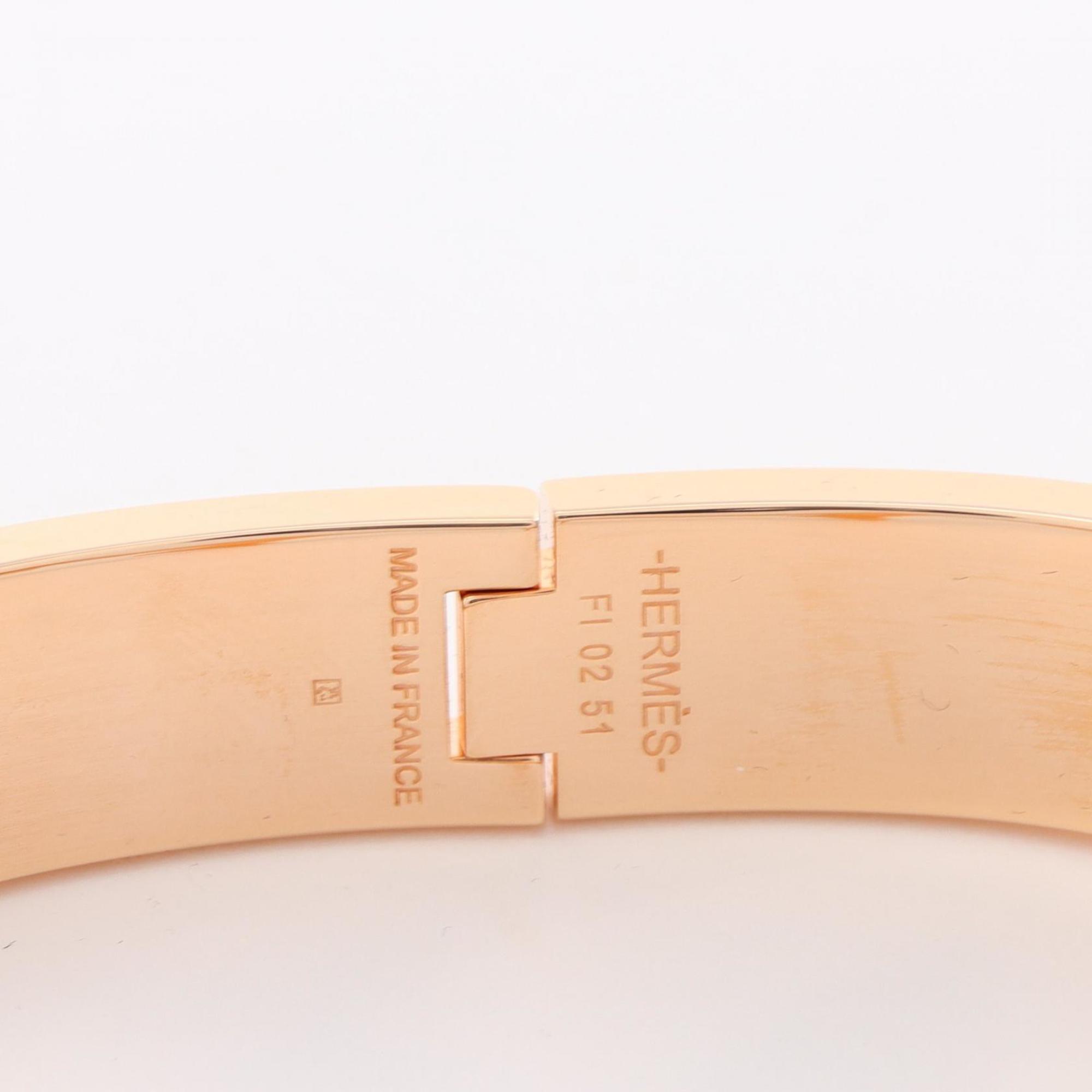 Hermes Click H Bangle GP (Gold Plated) Enamel Women's Gold Multicolor