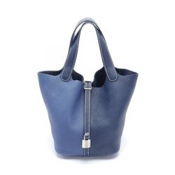 Hermes HERMES Picotin Lock Kazak MM Blue Saphir Brighton Handbag Bag Taurillon Clemence Women's Navy