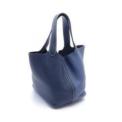 Hermes HERMES Picotin Lock Kazak MM Blue Saphir Brighton Handbag Bag Taurillon Clemence Women's Navy