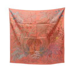 Hermes HERMES Carré 90 Double Face LE JARDIN DES PEINTRES Scarf Silk Women's Pink Multicolor