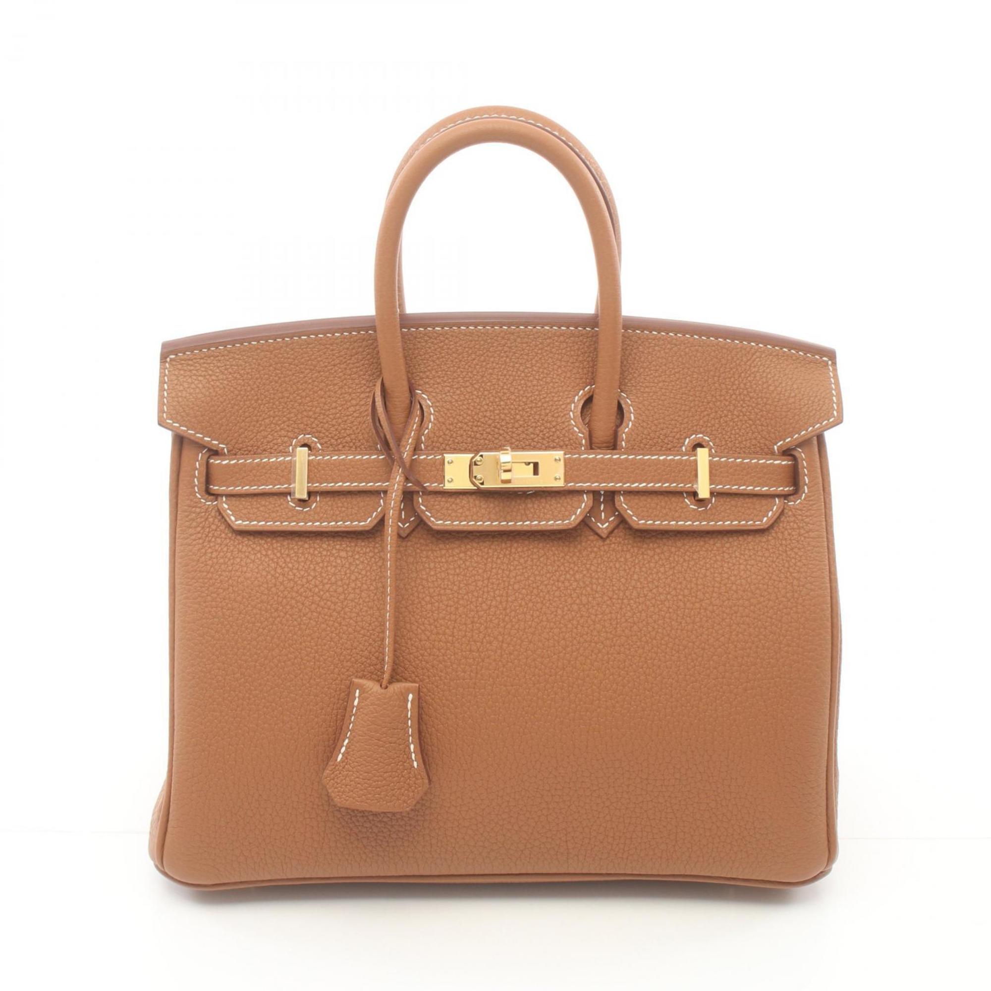 Hermes HERMES Birkin 25 Gold Handbag Bag Togo Women's Brown 041344CC