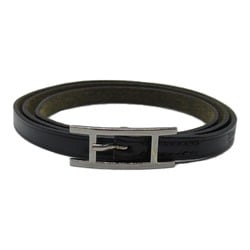 Hermes HERMES API3 Bracelet Leather Women's Black