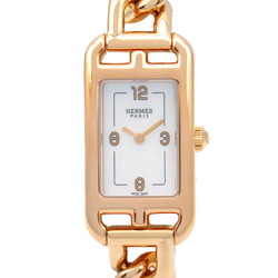 Hermes Nantucket Watch K18PG (pink gold) Ladies White Shell NA2.170